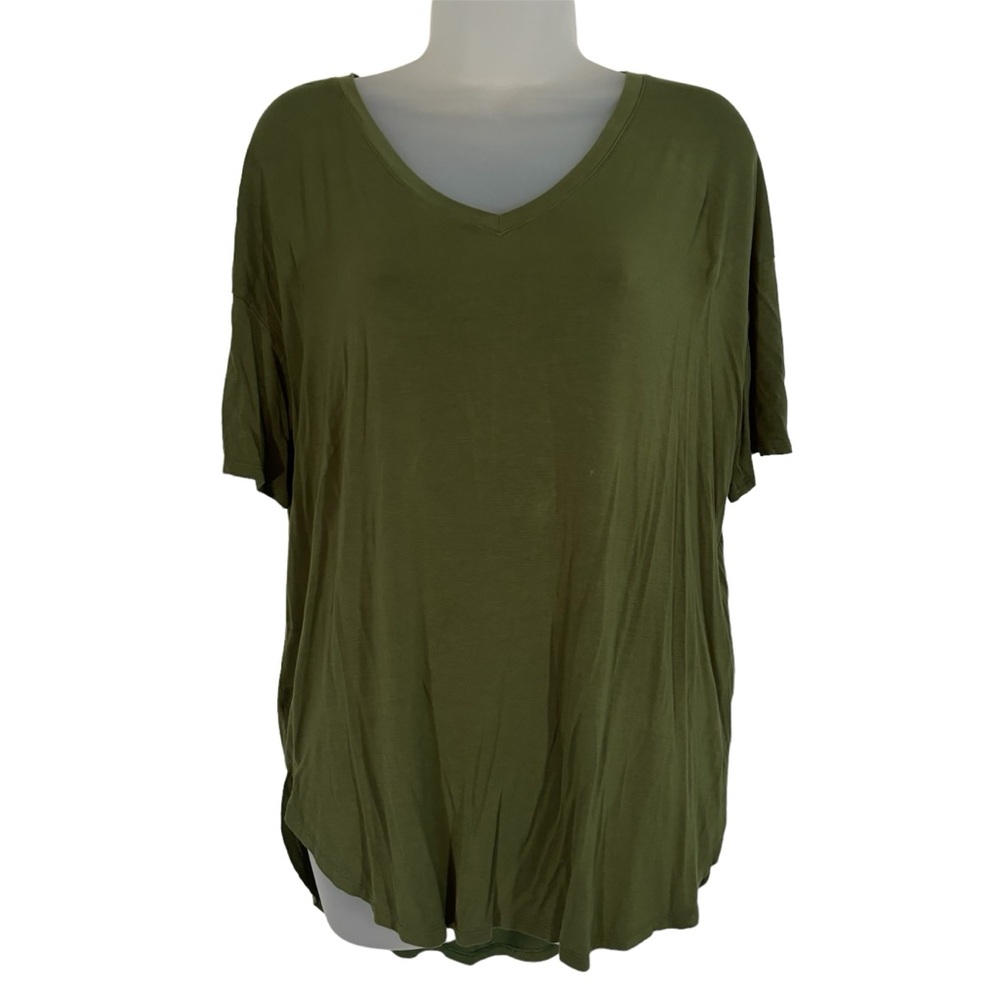 Green Casual Comfy T-Shirt Tee Basic M